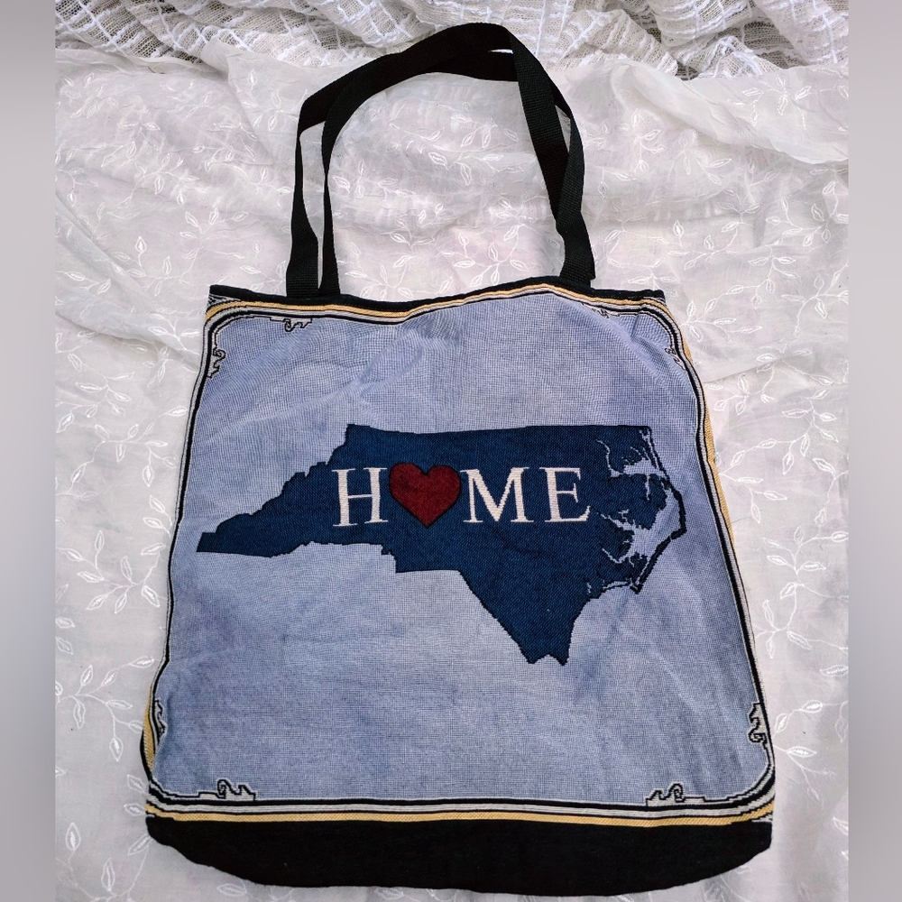 North Carolina Tote, North Carolina HOME bag UNC, DUKE, ECU, NC STATE, NCCU Gift